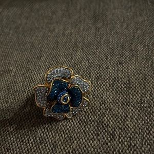 Rhinestone Flower Ring